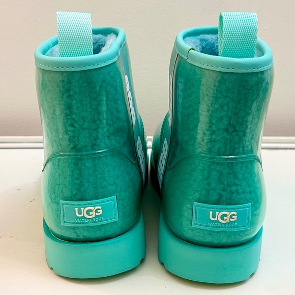 Green Waterproof Women’s Ugg Classic Clear Mini Sz 7 - Picture 6 of 10